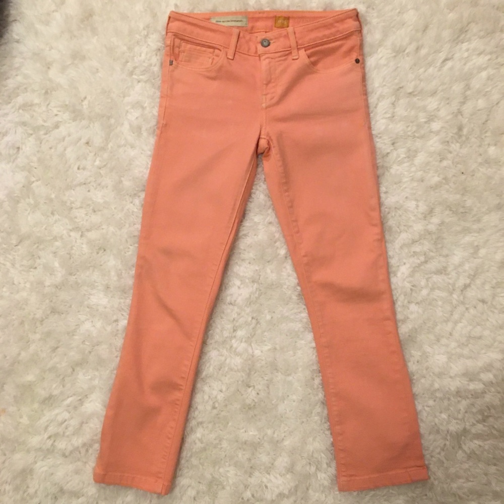 Pilcro & The Letterpress Stet Crop Fit Peach Sz 25